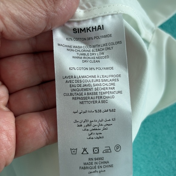 SIMKHAI Lucienne cotton-blend mini short dress NWT - Picture 8 of 8